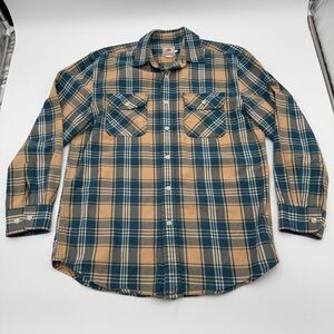 Vintage Pendleton Surf Pendleton Shirt Mens Medium Plaid Long Sleeve 100% Cotton